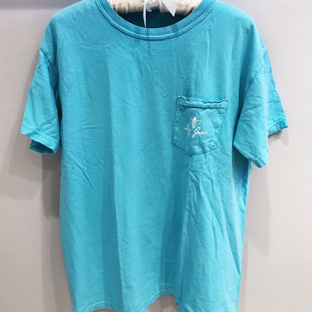 TEAL BLUE PREPPY T-SHIRT